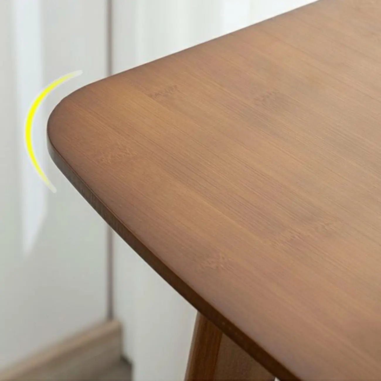 Simple Brown Bamboo 4-Leg Trestle Bar Tables