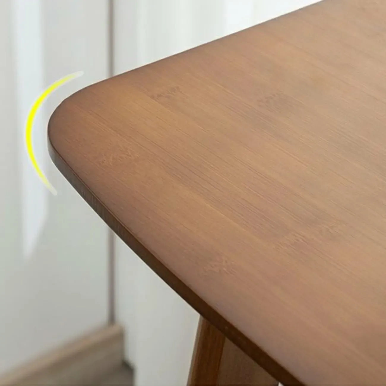 Simple Brown Bamboo 4-Leg Trestle Bar Tables