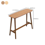 Simple Brown Bamboo 4-Leg Trestle Bar Tables