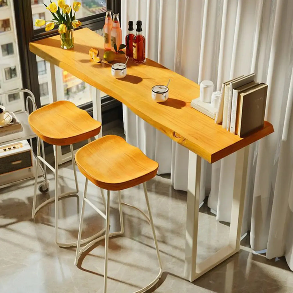 Modern Wooden Counter Height Bar Table for Home Pub Use