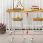Modern Wooden Counter Height Bar Table for Home Pub Use