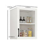 Kitchen Floating White Wood Glass Enclosed Display Cabinet