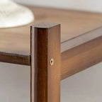 Vertical Modern 4-Tier Open Back Brown Wood Bookcase