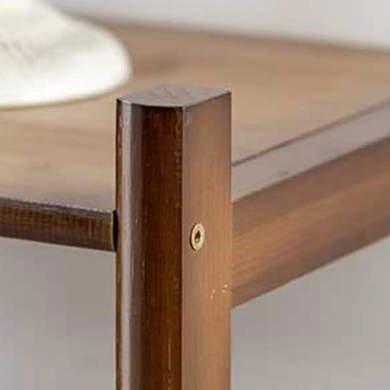 Vertical Modern 4-Tier Open Back Brown Wood Bookcase