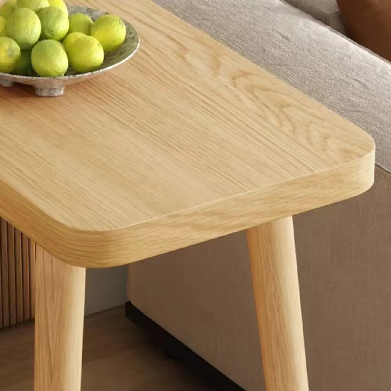 Scandinavian Wooden Bar Table with Footrest for Dining Spaces