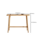 Scandinavian Wooden Bar Table with Footrest for Dining Spaces