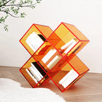 Acrylic Geometric End Table Bookshelf Display