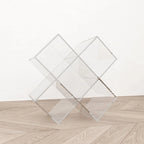 Acrylic Geometric End Table Bookshelf Display