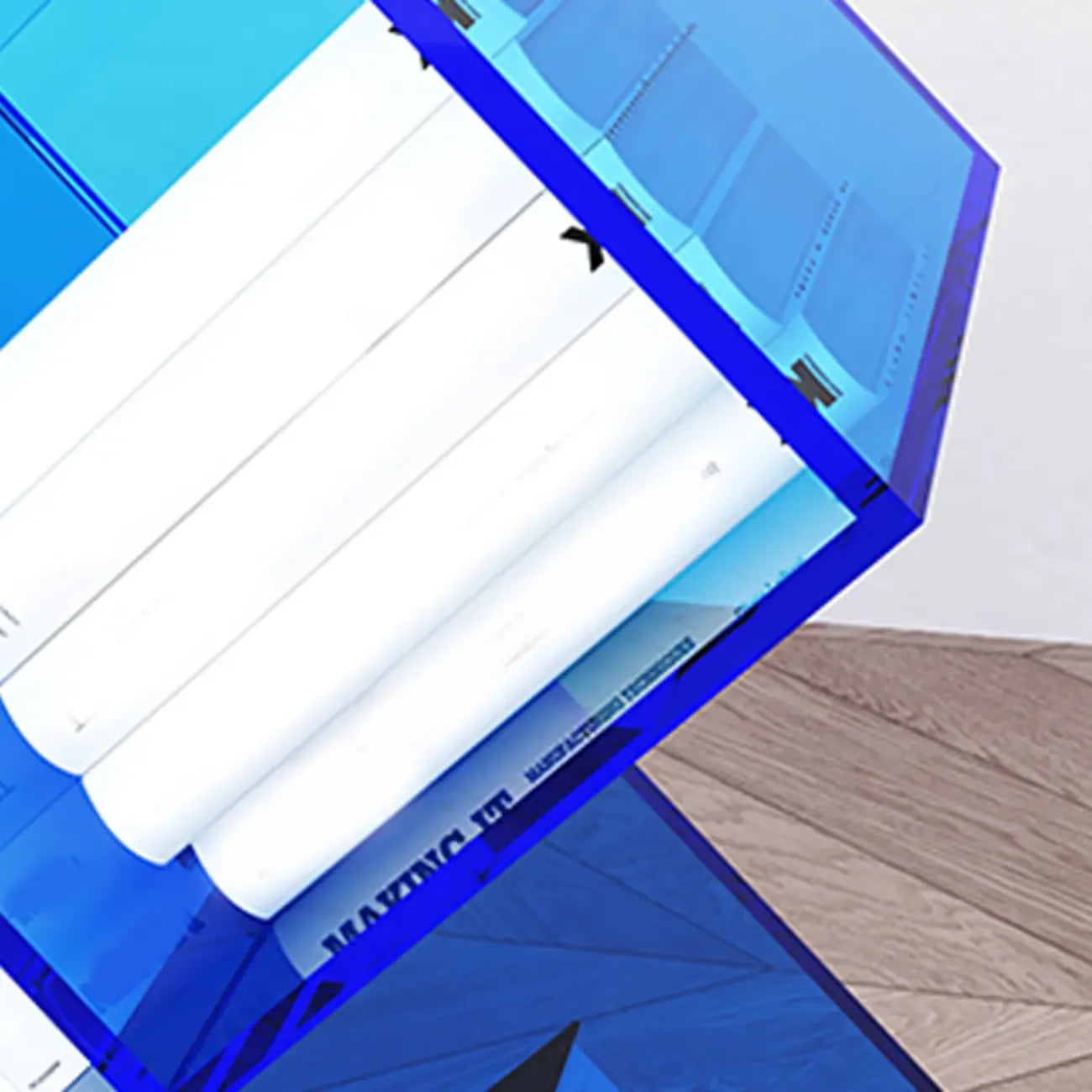 Acrylic Geometric End Table Bookshelf Display