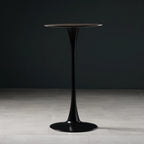 Modern Grey Wooden Round Tulip Base Bar Tables