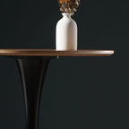 Modern Grey Wooden Round Tulip Base Bar Tables