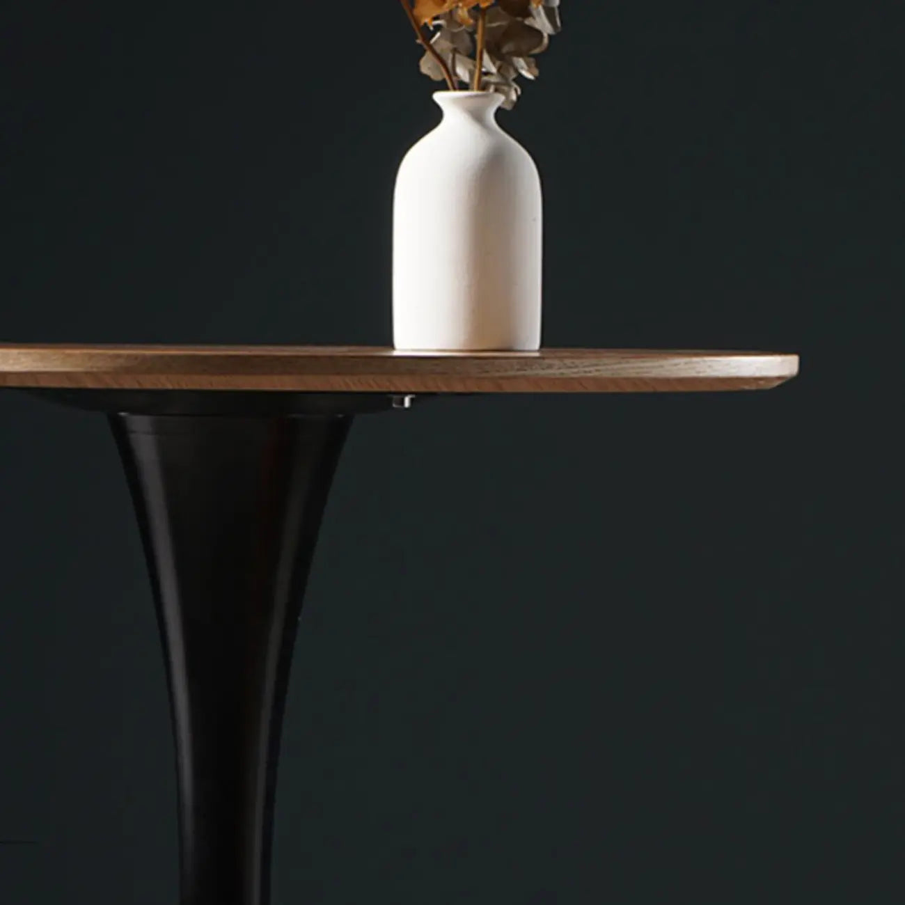 Modern Grey Wooden Round Tulip Base Bar Tables