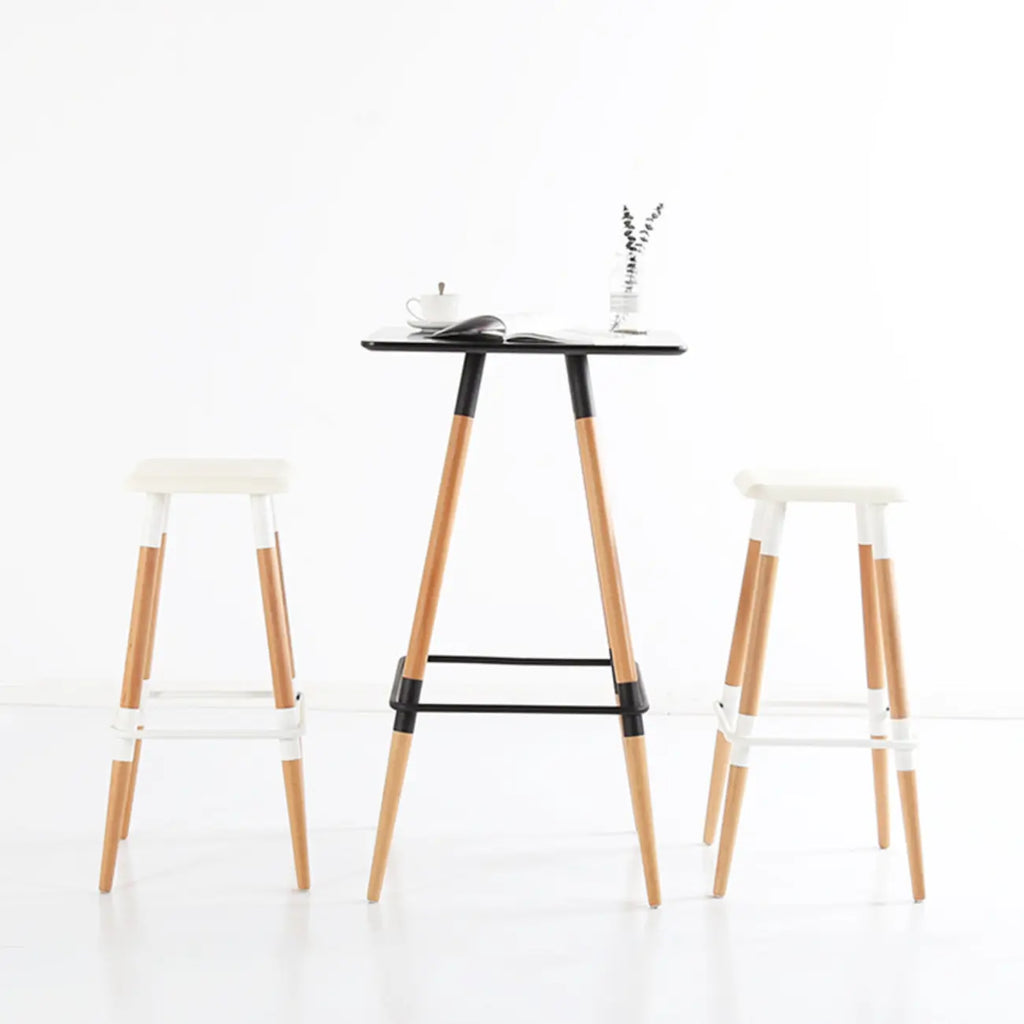 Modern Red Wooden Square Pub Tables