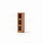 Cherry Wood Vertical Bookcase with Glass Doors