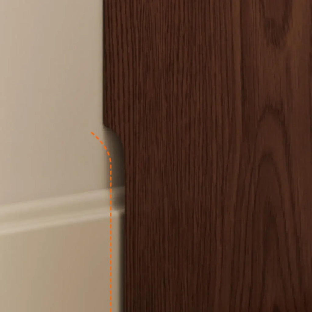 Cherry Wood Vertical Bookcase with Glass Doors