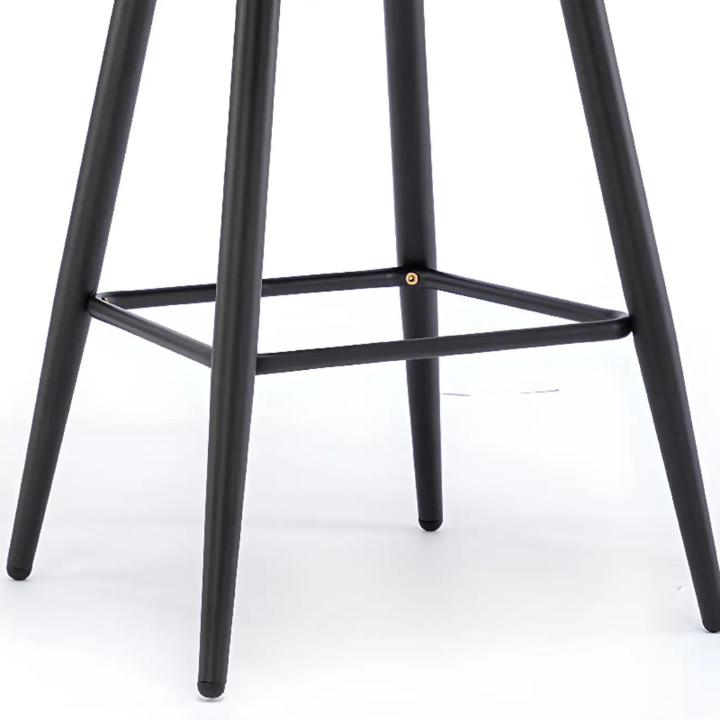 Tufted Four Legs Leather Wingback Counter Bar Stools