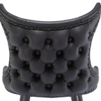 Tufted Four Legs Leather Wingback Counter Bar Stools