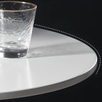 White Round Acrylic Tall Bistro Table Pedestal Base