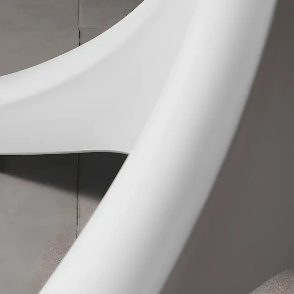 White Round Acrylic Tall Bistro Table Pedestal Base