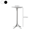 White Round Acrylic Tall Bistro Table Pedestal Base