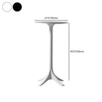 White Round Acrylic Tall Bistro Table Pedestal Base