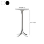White Round Acrylic Tall Bistro Table Pedestal Base