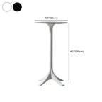 White Round Acrylic Tall Bistro Table Pedestal Base