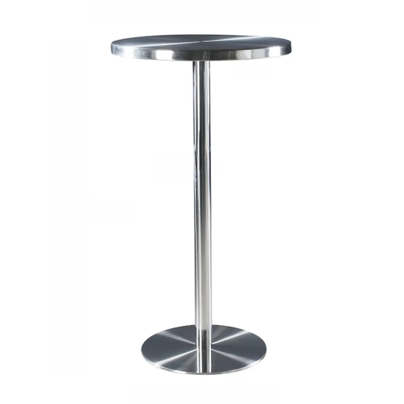 Industrial Silver Stainless Steel Bar Table