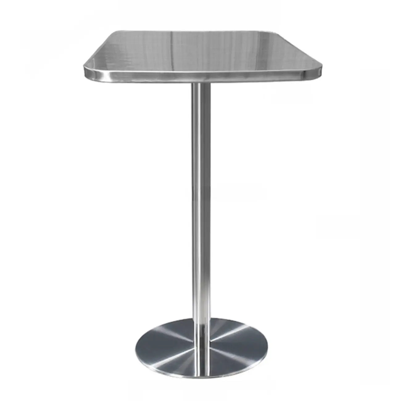 Industrial Silver Stainless Steel Bar Table