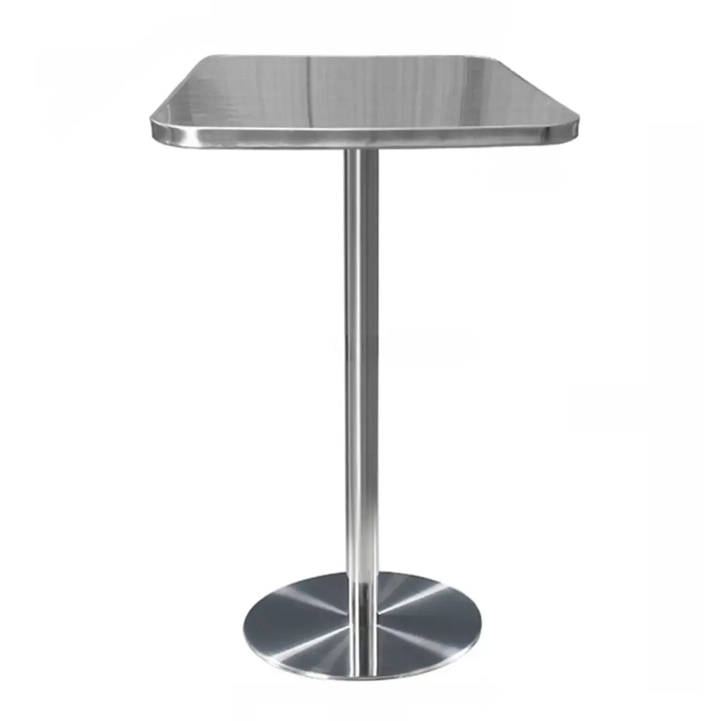 Industrial Silver Stainless Steel Bar Table