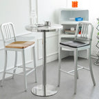 Industrial Silver Stainless Steel Bar Table