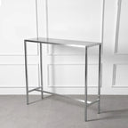 Industrial Silver Stainless Steel Bar Table