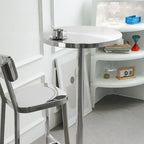 Industrial Silver Stainless Steel Bar Table