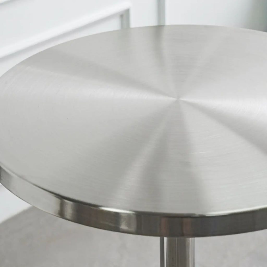 Industrial Silver Stainless Steel Bar Table