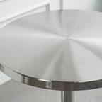 Industrial Silver Stainless Steel Bar Table