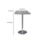 Industrial Silver Stainless Steel Bar Table