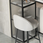 Modern White Stone Top Bar Tables with Storage