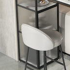 Modern White Stone Top Bar Tables with Storage