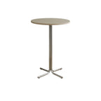 Modern Natural Wood Silver Metal Cross Legs Bar Tables