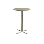 Modern Natural Wood Silver Metal Cross Legs Bar Tables