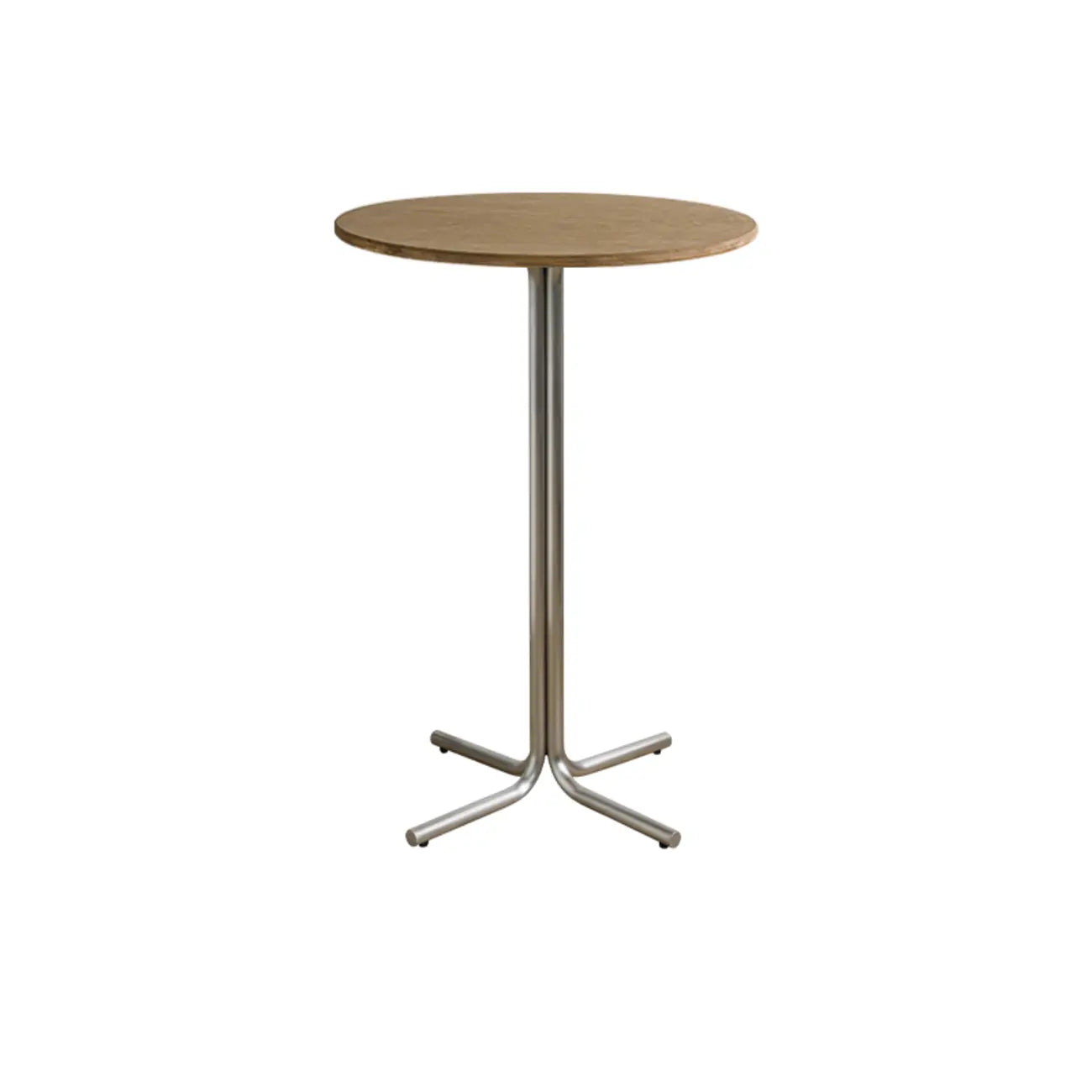 Modern Natural Wood Silver Metal Cross Legs Bar Tables