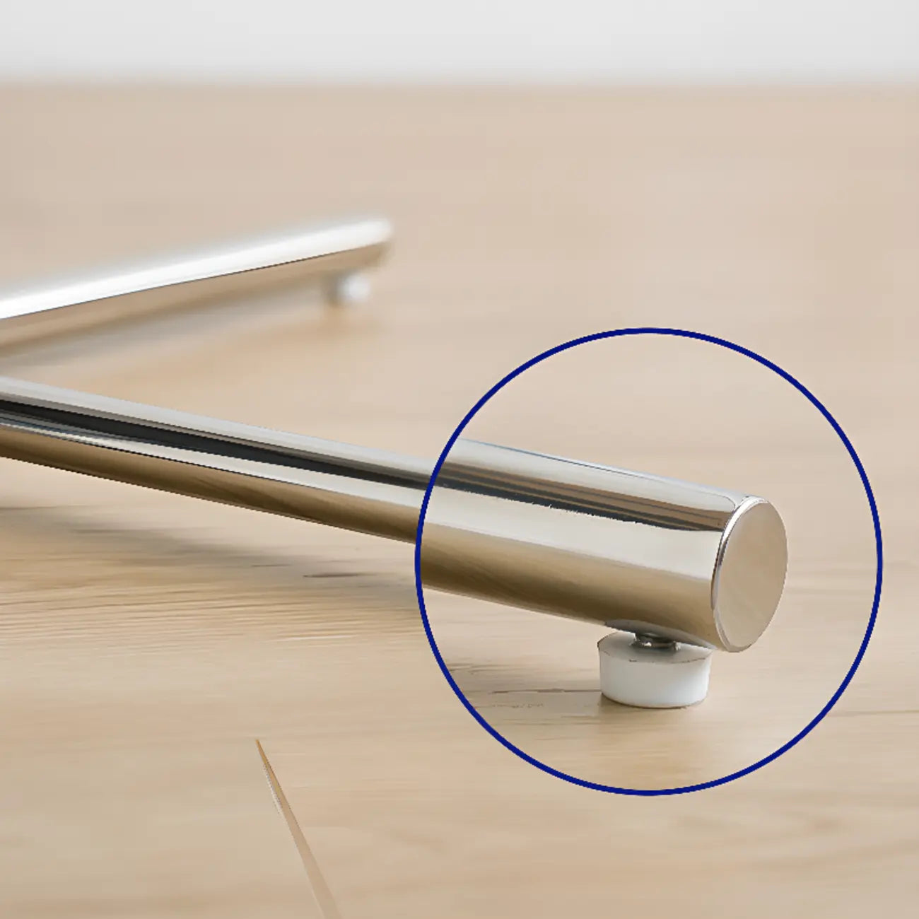 Modern Natural Wood Silver Metal Cross Legs Bar Tables