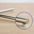 Modern Natural Wood Silver Metal Cross Legs Bar Tables