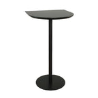 Minimalist Square Black Bar Table Metal Base for 2 Seats