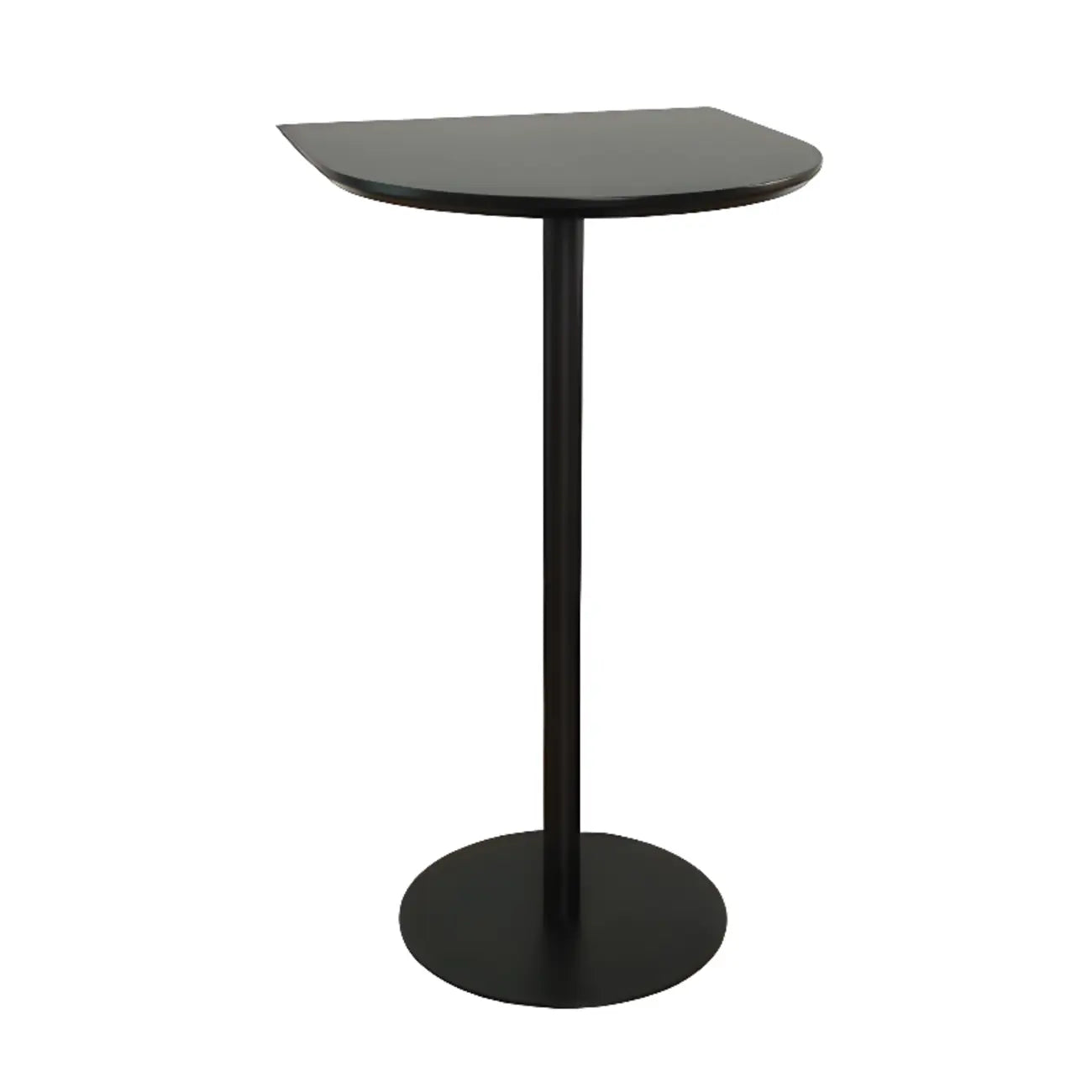 Minimalist Square Black Bar Table Metal Base for 2 Seats