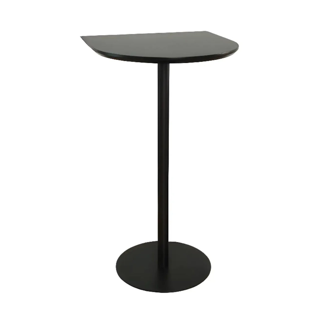 Minimalist Square Black Bar Table Metal Base for 2 Seats