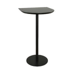 Minimalist Square Black Bar Table Metal Base for 2 Seats