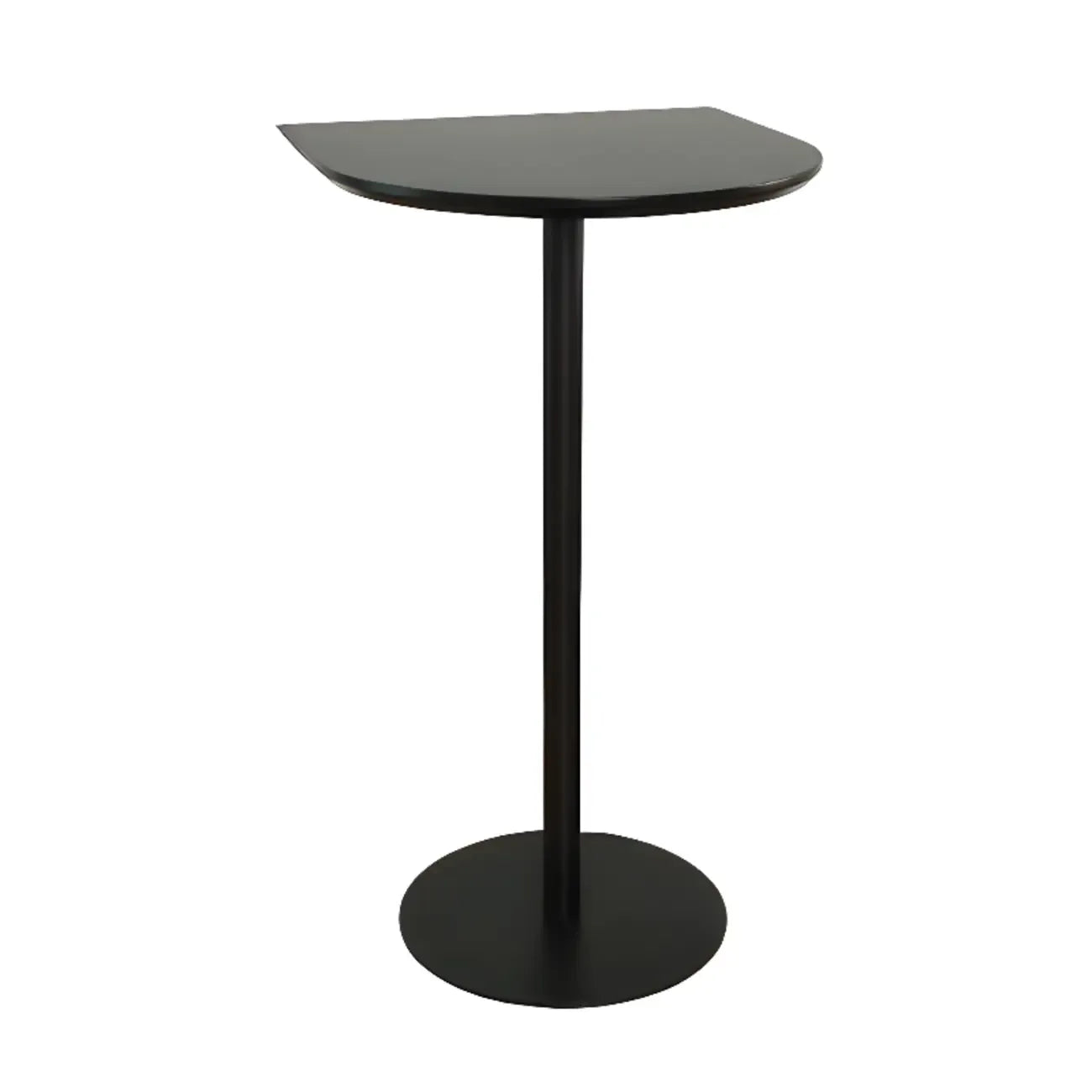 Minimalist Square Black Bar Table Metal Base for 2 Seats