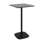 Minimalist Square Black Bar Table Metal Base for 2 Seats