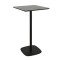 Minimalist Square Black Bar Table Metal Base for 2 Seats
